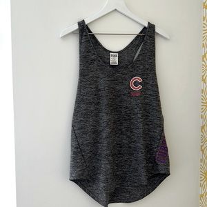 PINK Chicago Cubbies Heather Gray Tank Size Large